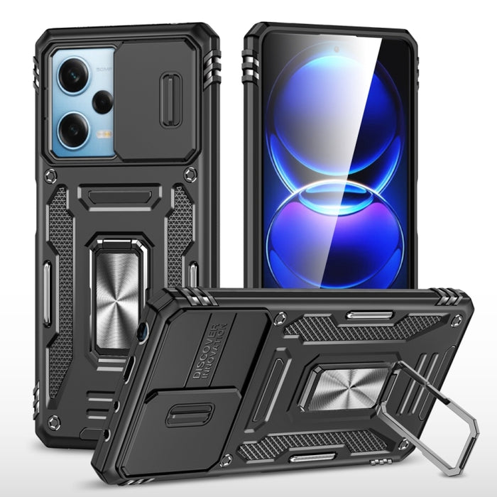 Armor PC + TPU Funda protectora para teléfono con cámara, For Xiaomi Redmi Note 12 Pro 5G Global, For Xiaomi Redmi Note 12 5G Global, For Xiaomi Redmi A1