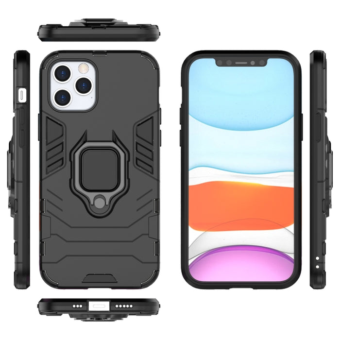 Funda protectora de PC + TPU a prueba de golpes con soporte de anillo magnético, For iPhone 12 / 12 Pro, For iPhone 12 Pro Max