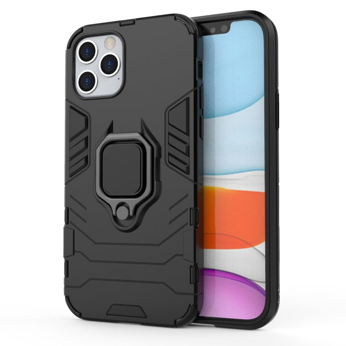 Funda protectora de PC + TPU a prueba de golpes con soporte de anillo magnético, For iPhone 12 / 12 Pro, For iPhone 12 Pro Max
