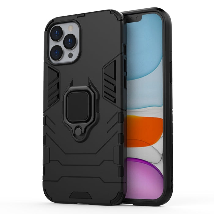 Funda protectora de PC + TPU a prueba de golpes con soporte de anillo magnético, For iPhone 12 / 12 Pro, For iPhone 12 Pro Max