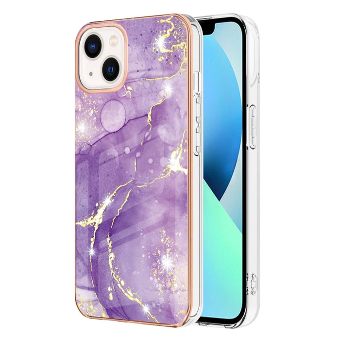 Caja de teléfono a prueba de golpes IMD TPU de doble cara con patrón de mármol galvanizado, For iPhone 16 Pro Max, For iPhone 16 Pro, For iPhone 16 Plus, For iPhone 16, For iPhone 15 Pro Max, For iPhone 15 Pro, For iPhone 15 Plus, For iPhone 15