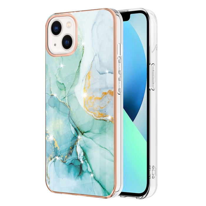 Caja de teléfono a prueba de golpes IMD TPU de doble cara con patrón de mármol galvanizado, For iPhone 16 Pro Max, For iPhone 16 Pro, For iPhone 16 Plus, For iPhone 16, For iPhone 15 Pro Max, For iPhone 15 Pro, For iPhone 15 Plus, For iPhone 15