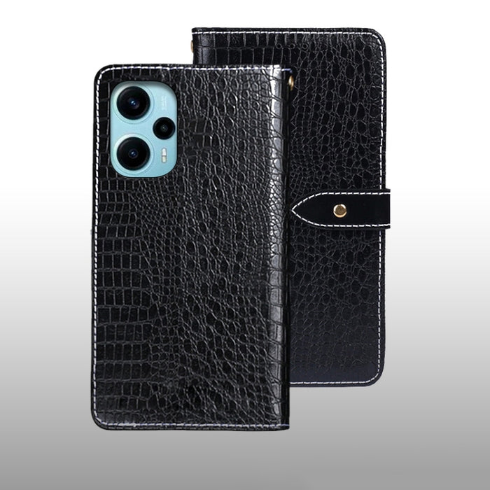 idewei Estuche para teléfono de cuero con textura de cocodrilo, For Xiaomi Redmi A3 4G, For Xiaomi Redmi Note 13 Pro 4G, For Xiaomi Redmi Note 13 4G Global, For Xiaomi Poco X6 Pro 5G, For Xiaomi Poco X6 5G, For Xiaomi Redmi Note 13 5G                  ...