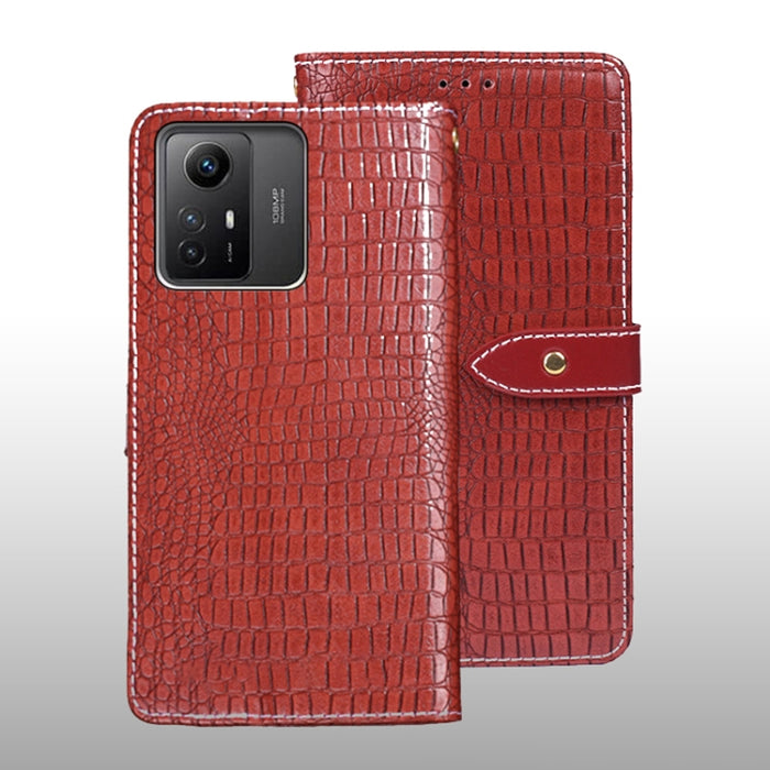 idewei Estuche para teléfono de cuero con textura de cocodrilo, For Xiaomi Redmi A3 4G, For Xiaomi Redmi Note 13 Pro 4G, For Xiaomi Redmi Note 13 4G Global, For Xiaomi Poco X6 Pro 5G, For Xiaomi Poco X6 5G, For Xiaomi Redmi Note 13 5G                  ...