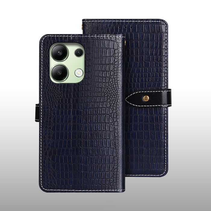 idewei Estuche para teléfono de cuero con textura de cocodrilo, For Xiaomi Redmi A3 4G, For Xiaomi Redmi Note 13 Pro 4G, For Xiaomi Redmi Note 13 4G Global, For Xiaomi Poco X6 Pro 5G, For Xiaomi Poco X6 5G, For Xiaomi Redmi Note 13 5G                  ...