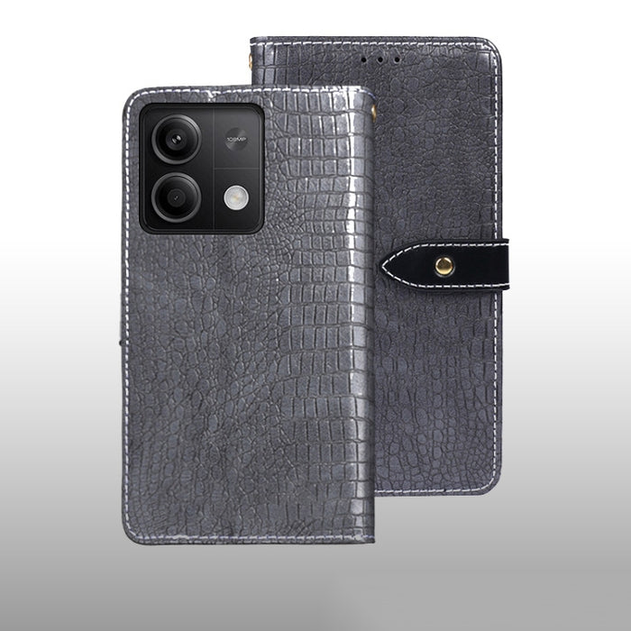 idewei Estuche para teléfono de cuero con textura de cocodrilo, For Xiaomi Redmi A3 4G, For Xiaomi Redmi Note 13 Pro 4G, For Xiaomi Redmi Note 13 4G Global, For Xiaomi Poco X6 Pro 5G, For Xiaomi Poco X6 5G, For Xiaomi Redmi Note 13 5G                  ...