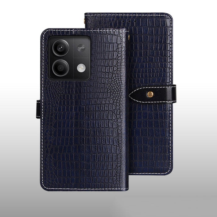 idewei Estuche para teléfono de cuero con textura de cocodrilo, For Xiaomi Redmi A3 4G, For Xiaomi Redmi Note 13 Pro 4G, For Xiaomi Redmi Note 13 4G Global, For Xiaomi Poco X6 Pro 5G, For Xiaomi Poco X6 5G, For Xiaomi Redmi Note 13 5G                  ...