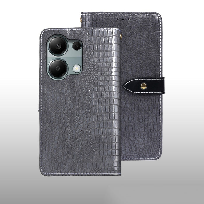 idewei Estuche para teléfono de cuero con textura de cocodrilo, For Xiaomi Redmi A3 4G, For Xiaomi Redmi Note 13 Pro 4G, For Xiaomi Redmi Note 13 4G Global, For Xiaomi Poco X6 Pro 5G, For Xiaomi Poco X6 5G, For Xiaomi Redmi Note 13 5G                  ...