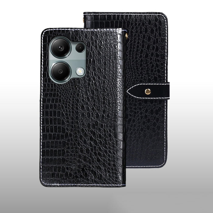 idewei Estuche para teléfono de cuero con textura de cocodrilo, For Xiaomi Redmi A3 4G, For Xiaomi Redmi Note 13 Pro 4G, For Xiaomi Redmi Note 13 4G Global, For Xiaomi Poco X6 Pro 5G, For Xiaomi Poco X6 5G, For Xiaomi Redmi Note 13 5G                  ...