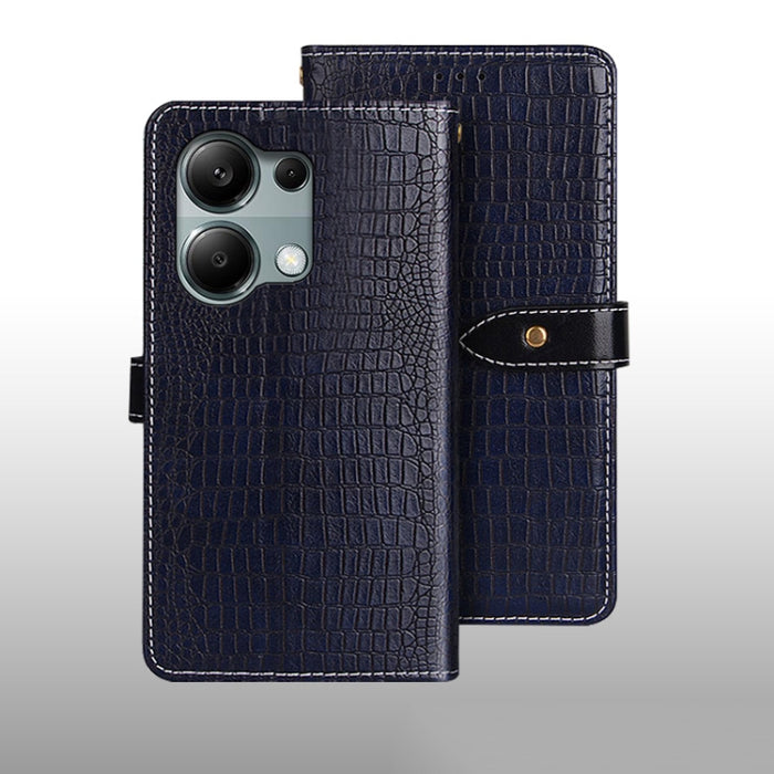 idewei Estuche para teléfono de cuero con textura de cocodrilo, For Xiaomi Redmi A3 4G, For Xiaomi Redmi Note 13 Pro 4G, For Xiaomi Redmi Note 13 4G Global, For Xiaomi Poco X6 Pro 5G, For Xiaomi Poco X6 5G, For Xiaomi Redmi Note 13 5G                  ...