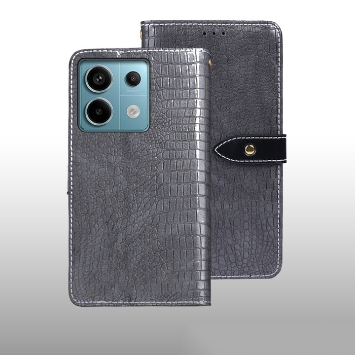 idewei Estuche para teléfono de cuero con textura de cocodrilo, For Xiaomi Redmi A3 4G, For Xiaomi Redmi Note 13 Pro 4G, For Xiaomi Redmi Note 13 4G Global, For Xiaomi Poco X6 Pro 5G, For Xiaomi Poco X6 5G, For Xiaomi Redmi Note 13 5G                  ...