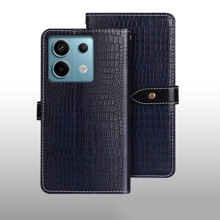 idewei Estuche para teléfono de cuero con textura de cocodrilo, For Xiaomi Redmi A3 4G, For Xiaomi Redmi Note 13 Pro 4G, For Xiaomi Redmi Note 13 4G Global, For Xiaomi Poco X6 Pro 5G, For Xiaomi Poco X6 5G, For Xiaomi Redmi Note 13 5G                  ...