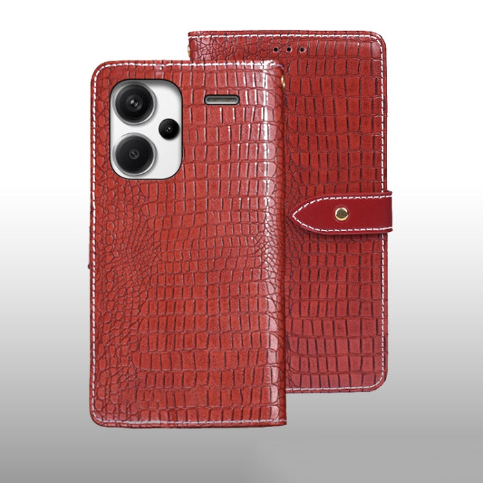 idewei Estuche para teléfono de cuero con textura de cocodrilo, For Xiaomi Redmi A3 4G, For Xiaomi Redmi Note 13 Pro 4G, For Xiaomi Redmi Note 13 4G Global, For Xiaomi Poco X6 Pro 5G, For Xiaomi Poco X6 5G, For Xiaomi Redmi Note 13 5G                  ...