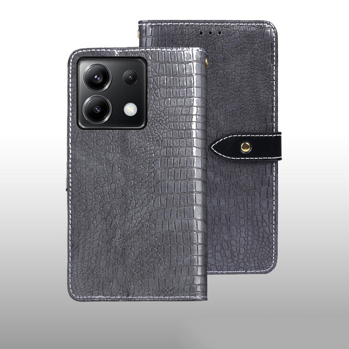 idewei Estuche para teléfono de cuero con textura de cocodrilo, For Xiaomi Redmi A3 4G, For Xiaomi Redmi Note 13 Pro 4G, For Xiaomi Redmi Note 13 4G Global, For Xiaomi Poco X6 Pro 5G, For Xiaomi Poco X6 5G, For Xiaomi Redmi Note 13 5G                  ...
