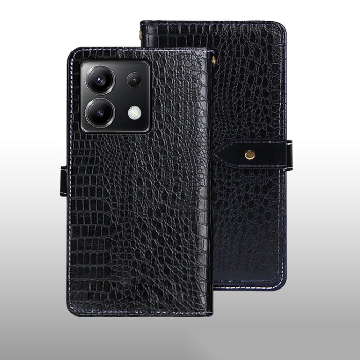 idewei Estuche para teléfono de cuero con textura de cocodrilo, For Xiaomi Redmi A3 4G, For Xiaomi Redmi Note 13 Pro 4G, For Xiaomi Redmi Note 13 4G Global, For Xiaomi Poco X6 Pro 5G, For Xiaomi Poco X6 5G, For Xiaomi Redmi Note 13 5G                  ...