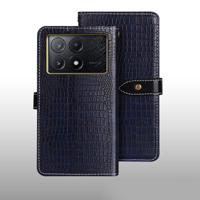 idewei Estuche para teléfono de cuero con textura de cocodrilo, For Xiaomi Redmi A3 4G, For Xiaomi Redmi Note 13 Pro 4G, For Xiaomi Redmi Note 13 4G Global, For Xiaomi Poco X6 Pro 5G, For Xiaomi Poco X6 5G, For Xiaomi Redmi Note 13 5G                  ...