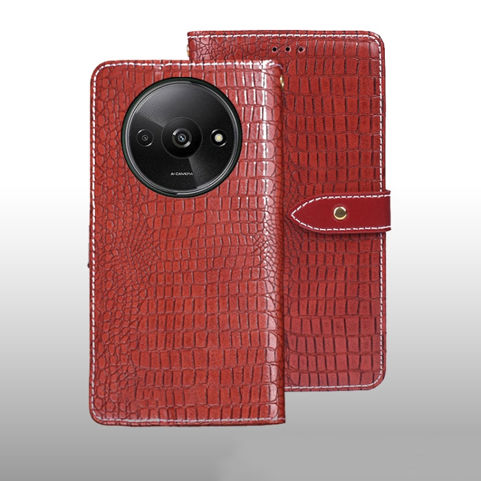 idewei Estuche para teléfono de cuero con textura de cocodrilo, For Xiaomi Redmi A3 4G, For Xiaomi Redmi Note 13 Pro 4G, For Xiaomi Redmi Note 13 4G Global, For Xiaomi Poco X6 Pro 5G, For Xiaomi Poco X6 5G, For Xiaomi Redmi Note 13 5G                  ...