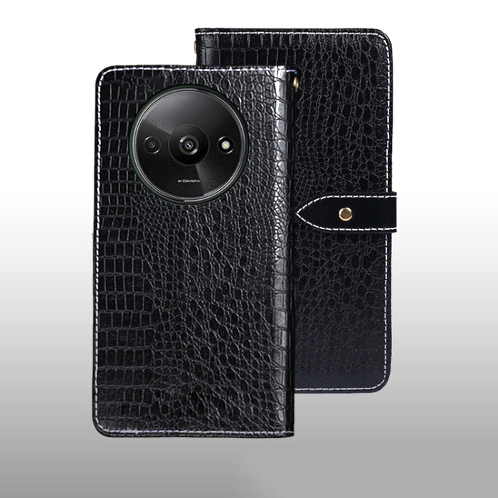 idewei Estuche para teléfono de cuero con textura de cocodrilo, For Xiaomi Redmi A3 4G, For Xiaomi Redmi Note 13 Pro 4G, For Xiaomi Redmi Note 13 4G Global, For Xiaomi Poco X6 Pro 5G, For Xiaomi Poco X6 5G, For Xiaomi Redmi Note 13 5G                  ...