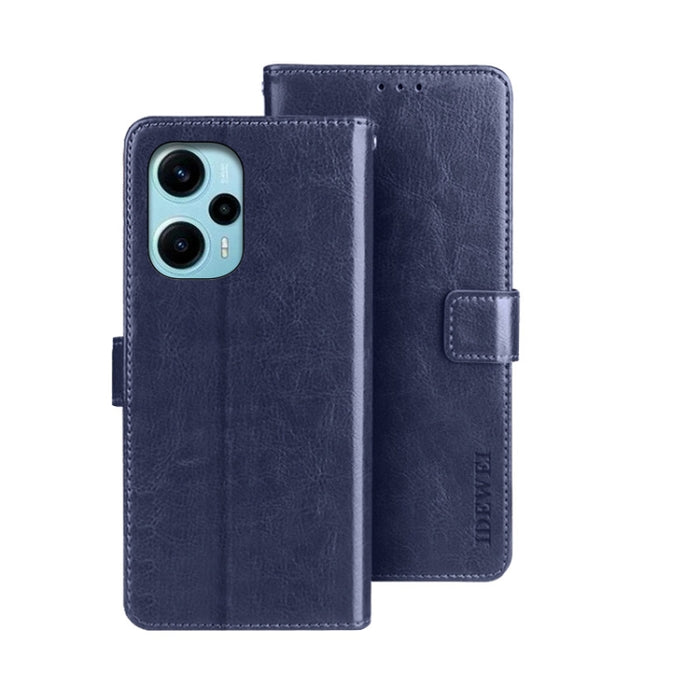 idewei Crazy Horse Textura Funda de piel para teléfono con soporte, For Xiaomi Redmi A3 4G, For Xiaomi Redmi Note 13 Pro 4G, For Xiaomi Redmi Note 13 4G Global, For Xiaomi Poco X6 Pro 5G, For Xiaomi Poco X6 5G, For Xiaomi Redmi Note 13 5G              ...