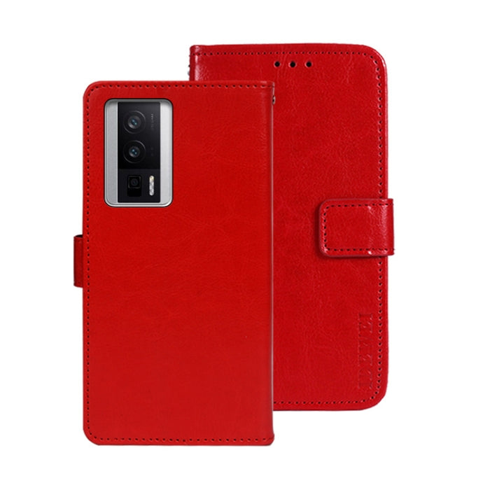 idewei Crazy Horse Textura Funda de piel para teléfono con soporte, For Xiaomi Poco F5 Pro 5G, For Xiaomi Redmi Note 12S, For Xiaomi Redmi Note 12 4G Global