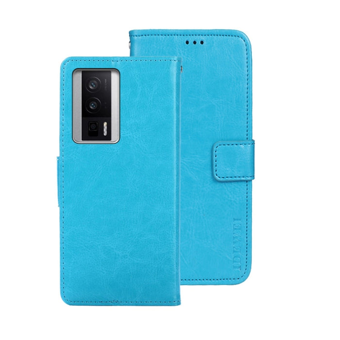 idewei Crazy Horse Textura Funda de piel para teléfono con soporte, For Xiaomi Poco F5 Pro 5G, For Xiaomi Redmi Note 12S, For Xiaomi Redmi Note 12 4G Global
