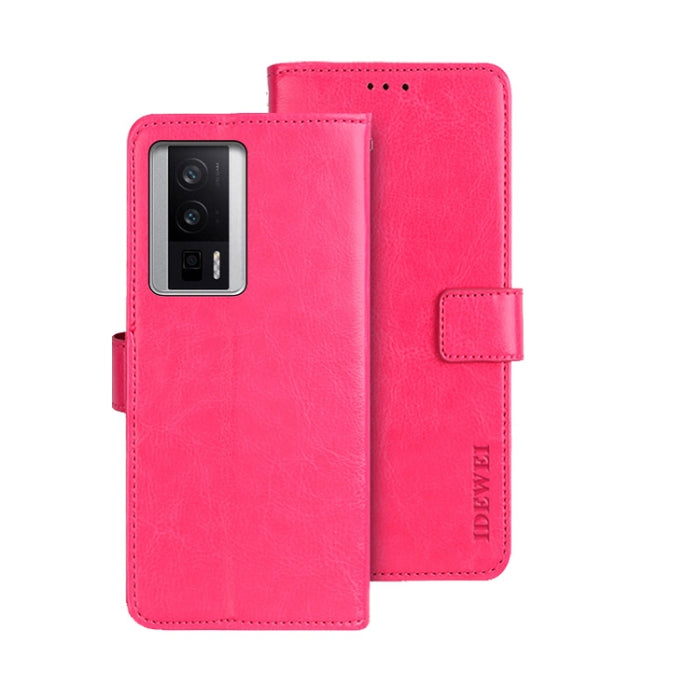 idewei Crazy Horse Textura Funda de piel para teléfono con soporte, For Xiaomi Poco F5 Pro 5G, For Xiaomi Redmi Note 12S, For Xiaomi Redmi Note 12 4G Global