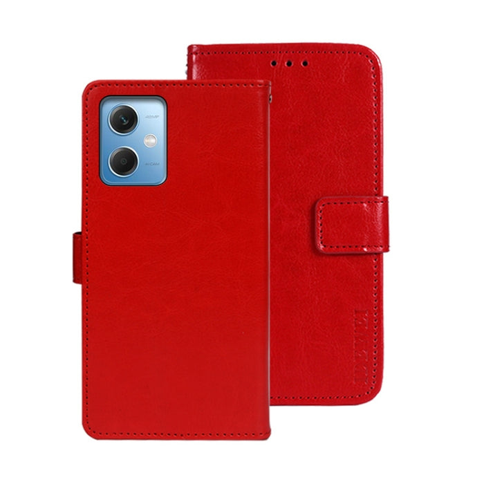 idewei Crazy Horse Textura Funda de piel para teléfono con soporte, For Xiaomi Poco F5 Pro 5G, For Xiaomi Redmi Note 12S, For Xiaomi Redmi Note 12 4G Global