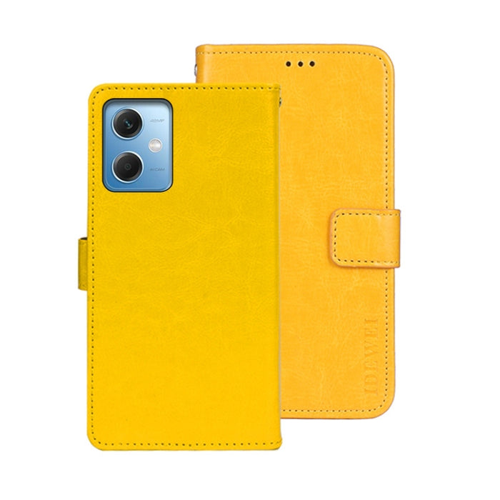 idewei Crazy Horse Textura Funda de piel para teléfono con soporte, For Xiaomi Poco F5 Pro 5G, For Xiaomi Redmi Note 12S, For Xiaomi Redmi Note 12 4G Global