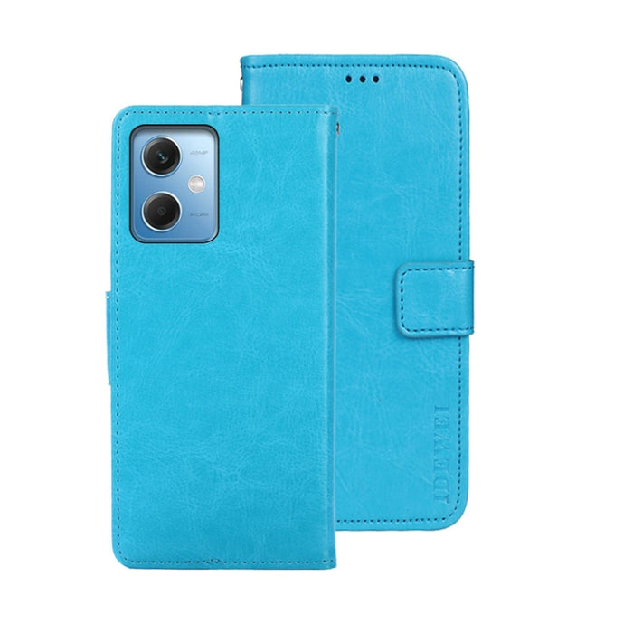 idewei Crazy Horse Textura Funda de piel para teléfono con soporte, For Xiaomi Poco F5 Pro 5G, For Xiaomi Redmi Note 12S, For Xiaomi Redmi Note 12 4G Global