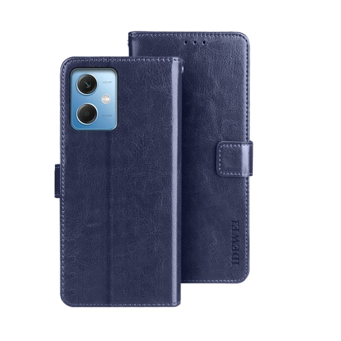 idewei Crazy Horse Textura Funda de piel para teléfono con soporte, For Xiaomi Poco F5 Pro 5G, For Xiaomi Redmi Note 12S, For Xiaomi Redmi Note 12 4G Global