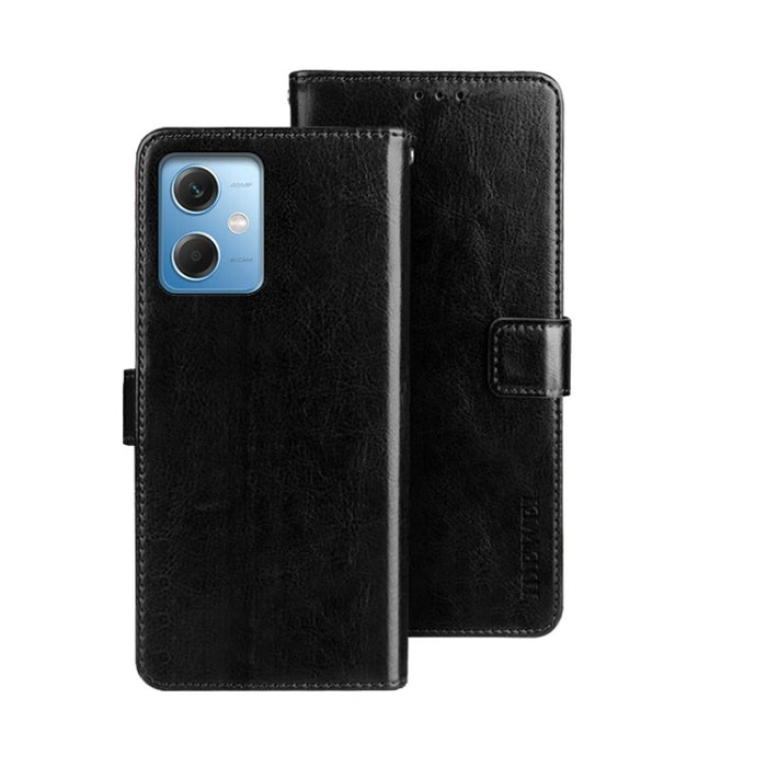 idewei Crazy Horse Textura Funda de piel para teléfono con soporte, For Xiaomi Poco F5 Pro 5G, For Xiaomi Redmi Note 12S, For Xiaomi Redmi Note 12 4G Global