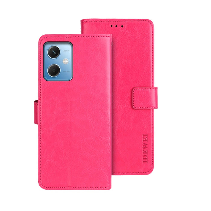 idewei Crazy Horse Textura Funda de piel para teléfono con soporte, For Xiaomi Poco F5 Pro 5G, For Xiaomi Redmi Note 12S, For Xiaomi Redmi Note 12 4G Global
