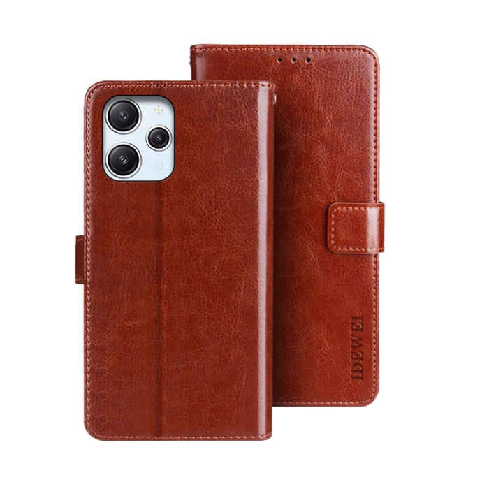 idewei Crazy Horse Textura Funda de piel para teléfono con soporte, For Xiaomi Redmi A3 4G, For Xiaomi Redmi Note 13 Pro 4G, For Xiaomi Redmi Note 13 4G Global, For Xiaomi Poco X6 Pro 5G, For Xiaomi Poco X6 5G, For Xiaomi Redmi Note 13 5G              ...