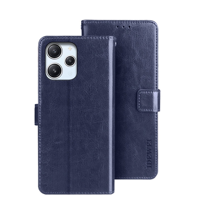 idewei Crazy Horse Textura Funda de piel para teléfono con soporte, For Xiaomi Redmi A3 4G, For Xiaomi Redmi Note 13 Pro 4G, For Xiaomi Redmi Note 13 4G Global, For Xiaomi Poco X6 Pro 5G, For Xiaomi Poco X6 5G, For Xiaomi Redmi Note 13 5G              ...
