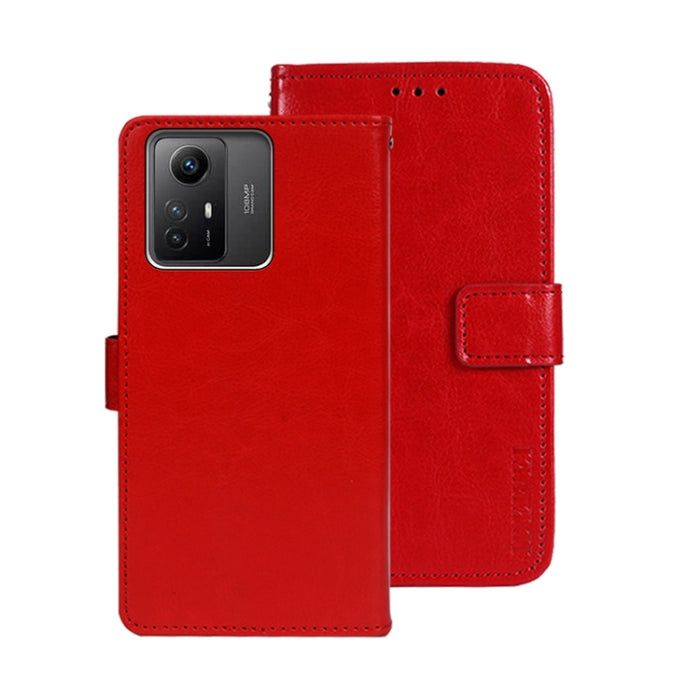 idewei Crazy Horse Textura Funda de piel para teléfono con soporte, For Xiaomi Poco F5 Pro 5G, For Xiaomi Redmi Note 12S, For Xiaomi Redmi Note 12 4G Global