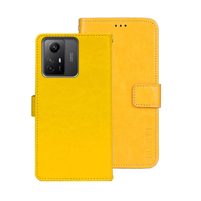 idewei Crazy Horse Textura Funda de piel para teléfono con soporte, For Xiaomi Poco F5 Pro 5G, For Xiaomi Redmi Note 12S, For Xiaomi Redmi Note 12 4G Global