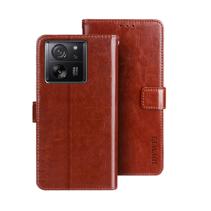 idewei Crazy Horse Textura Funda de piel para teléfono con soporte, For Xiaomi Redmi A3 4G, For Xiaomi Redmi Note 13 Pro 4G, For Xiaomi Redmi Note 13 4G Global, For Xiaomi Poco X6 Pro 5G, For Xiaomi Poco X6 5G, For Xiaomi Redmi Note 13 5G              ...