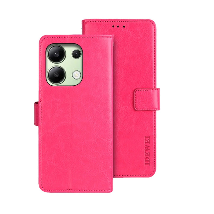 idewei Crazy Horse Textura Funda de piel para teléfono con soporte, For Xiaomi Redmi A3 4G, For Xiaomi Redmi Note 13 Pro 4G, For Xiaomi Redmi Note 13 4G Global, For Xiaomi Poco X6 Pro 5G, For Xiaomi Poco X6 5G, For Xiaomi Redmi Note 13 5G              ...