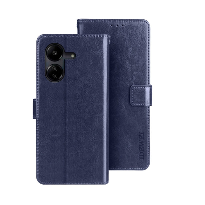 idewei Crazy Horse Textura Funda de piel para teléfono con soporte, For Xiaomi Redmi A3 4G, For Xiaomi Redmi Note 13 Pro 4G, For Xiaomi Redmi Note 13 4G Global, For Xiaomi Poco X6 Pro 5G, For Xiaomi Poco X6 5G, For Xiaomi Redmi Note 13 5G              ...