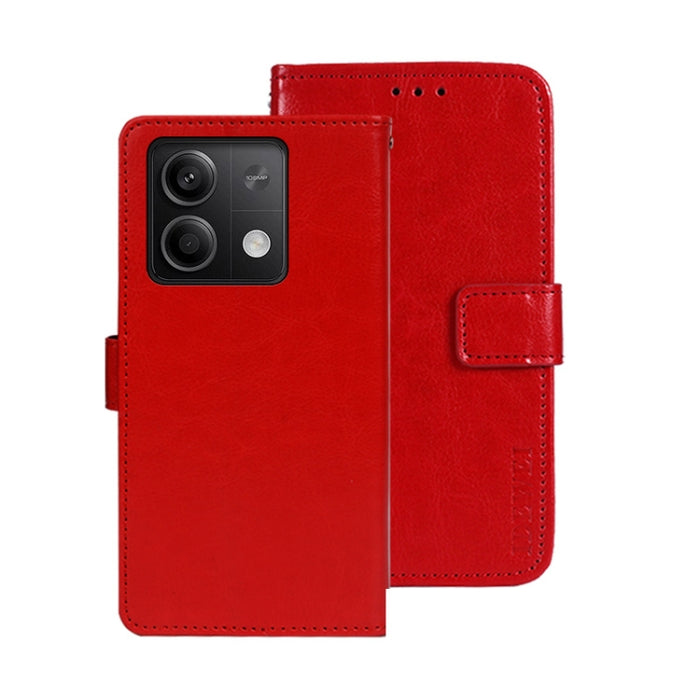 idewei Crazy Horse Textura Funda de piel para teléfono con soporte, For Xiaomi Redmi A3 4G, For Xiaomi Redmi Note 13 Pro 4G, For Xiaomi Redmi Note 13 4G Global, For Xiaomi Poco X6 Pro 5G, For Xiaomi Poco X6 5G, For Xiaomi Redmi Note 13 5G              ...