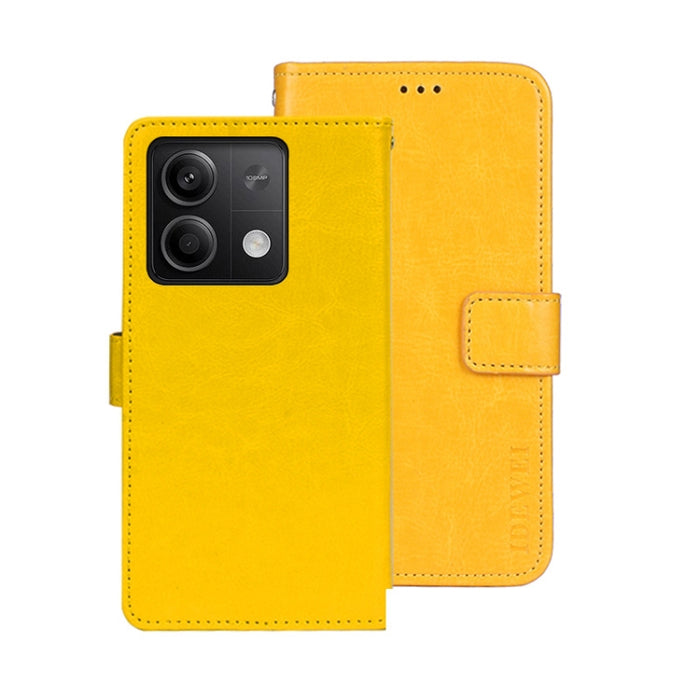 idewei Crazy Horse Textura Funda de piel para teléfono con soporte, For Xiaomi Redmi A3 4G, For Xiaomi Redmi Note 13 Pro 4G, For Xiaomi Redmi Note 13 4G Global, For Xiaomi Poco X6 Pro 5G, For Xiaomi Poco X6 5G, For Xiaomi Redmi Note 13 5G              ...
