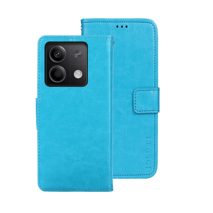 idewei Crazy Horse Textura Funda de piel para teléfono con soporte, For Xiaomi Redmi A3 4G, For Xiaomi Redmi Note 13 Pro 4G, For Xiaomi Redmi Note 13 4G Global, For Xiaomi Poco X6 Pro 5G, For Xiaomi Poco X6 5G, For Xiaomi Redmi Note 13 5G              ...