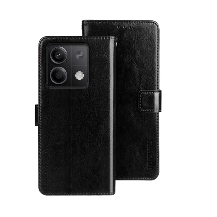 idewei Crazy Horse Textura Funda de piel para teléfono con soporte, For Xiaomi Redmi A3 4G, For Xiaomi Redmi Note 13 Pro 4G, For Xiaomi Redmi Note 13 4G Global, For Xiaomi Poco X6 Pro 5G, For Xiaomi Poco X6 5G, For Xiaomi Redmi Note 13 5G              ...