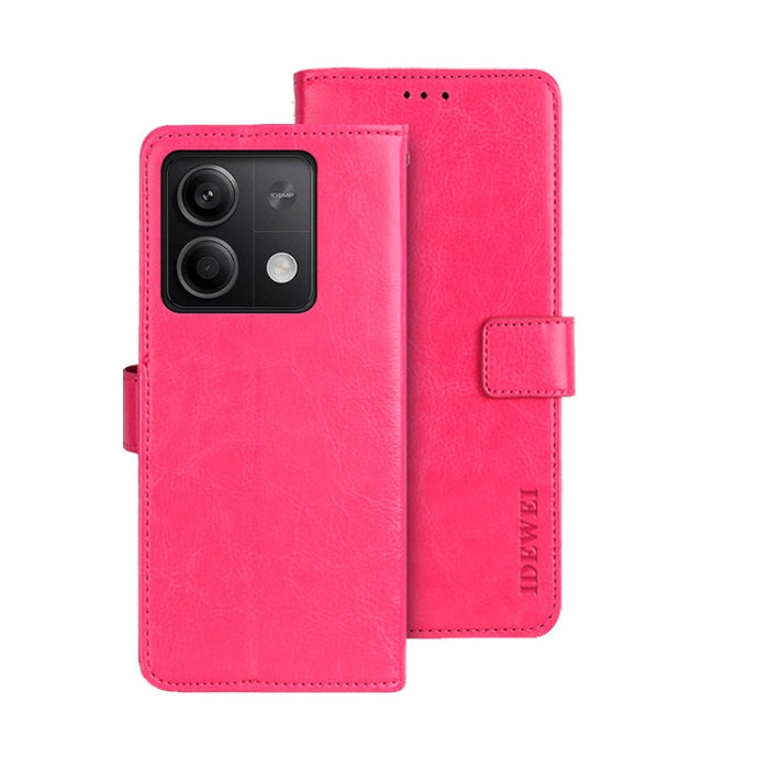 idewei Crazy Horse Textura Funda de piel para teléfono con soporte, For Xiaomi Redmi A3 4G, For Xiaomi Redmi Note 13 Pro 4G, For Xiaomi Redmi Note 13 4G Global, For Xiaomi Poco X6 Pro 5G, For Xiaomi Poco X6 5G, For Xiaomi Redmi Note 13 5G              ...