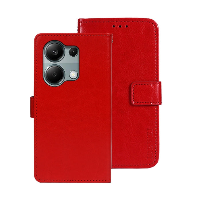 idewei Crazy Horse Textura Funda de piel para teléfono con soporte, For Xiaomi Redmi A3 4G, For Xiaomi Redmi Note 13 Pro 4G, For Xiaomi Redmi Note 13 4G Global, For Xiaomi Poco X6 Pro 5G, For Xiaomi Poco X6 5G, For Xiaomi Redmi Note 13 5G              ...