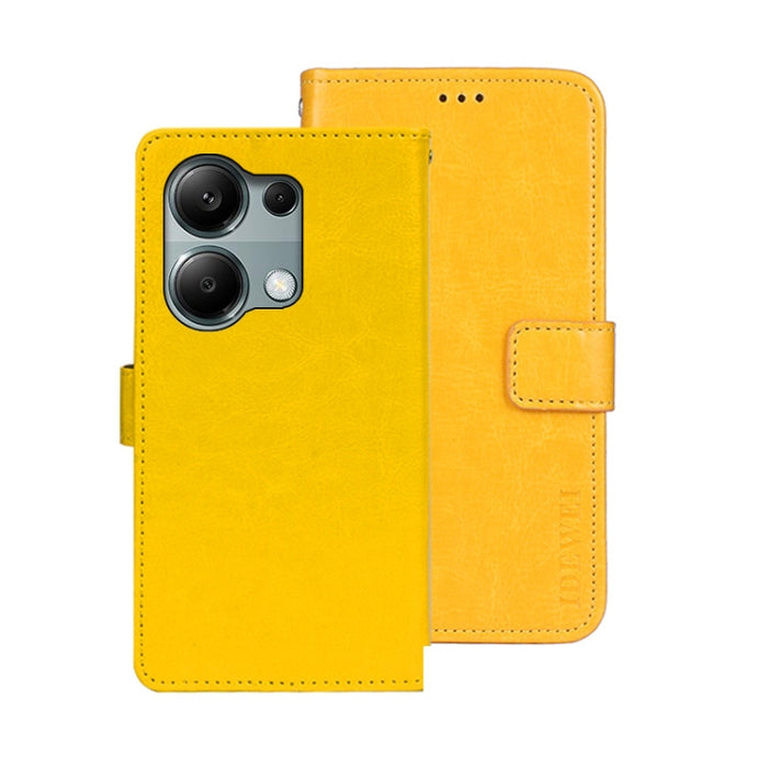 idewei Crazy Horse Textura Funda de piel para teléfono con soporte, For Xiaomi Redmi A3 4G, For Xiaomi Redmi Note 13 Pro 4G, For Xiaomi Redmi Note 13 4G Global, For Xiaomi Poco X6 Pro 5G, For Xiaomi Poco X6 5G, For Xiaomi Redmi Note 13 5G              ...