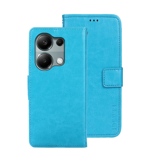 idewei Crazy Horse Textura Funda de piel para teléfono con soporte, For Xiaomi Redmi A3 4G, For Xiaomi Redmi Note 13 Pro 4G, For Xiaomi Redmi Note 13 4G Global, For Xiaomi Poco X6 Pro 5G, For Xiaomi Poco X6 5G, For Xiaomi Redmi Note 13 5G              ...
