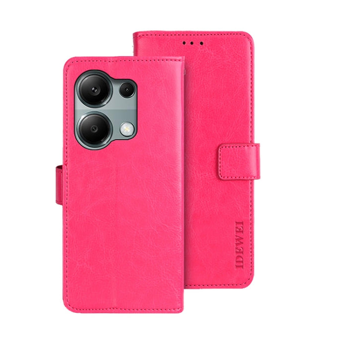 idewei Crazy Horse Textura Funda de piel para teléfono con soporte, For Xiaomi Redmi A3 4G, For Xiaomi Redmi Note 13 Pro 4G, For Xiaomi Redmi Note 13 4G Global, For Xiaomi Poco X6 Pro 5G, For Xiaomi Poco X6 5G, For Xiaomi Redmi Note 13 5G              ...