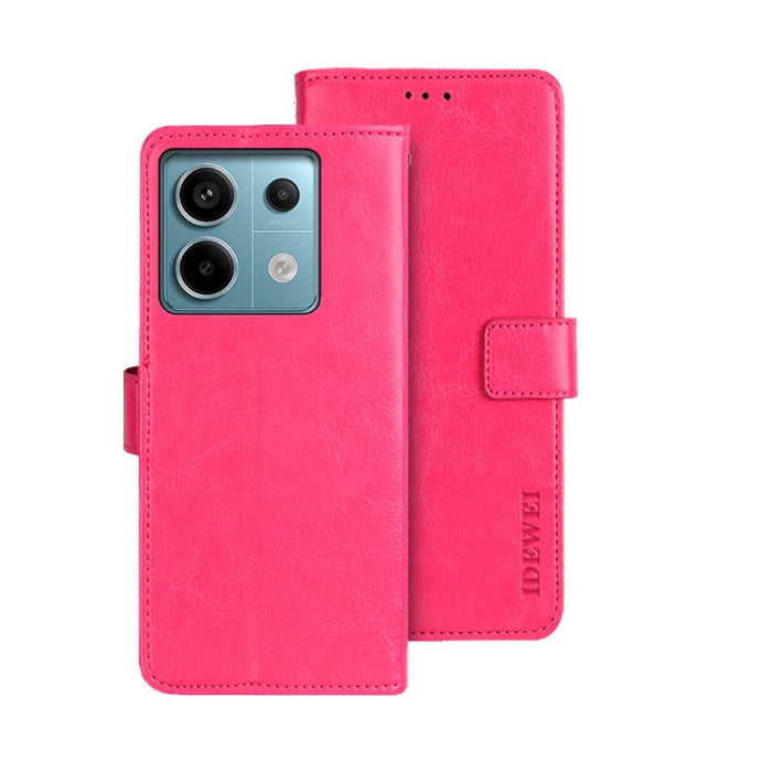 idewei Crazy Horse Textura Funda de piel para teléfono con soporte, For Xiaomi Redmi A3 4G, For Xiaomi Redmi Note 13 Pro 4G, For Xiaomi Redmi Note 13 4G Global, For Xiaomi Poco X6 Pro 5G, For Xiaomi Poco X6 5G, For Xiaomi Redmi Note 13 5G              ...
