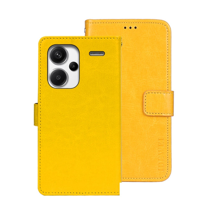 idewei Crazy Horse Textura Funda de piel para teléfono con soporte, For Xiaomi Redmi A3 4G, For Xiaomi Redmi Note 13 Pro 4G, For Xiaomi Redmi Note 13 4G Global, For Xiaomi Poco X6 Pro 5G, For Xiaomi Poco X6 5G, For Xiaomi Redmi Note 13 5G              ...